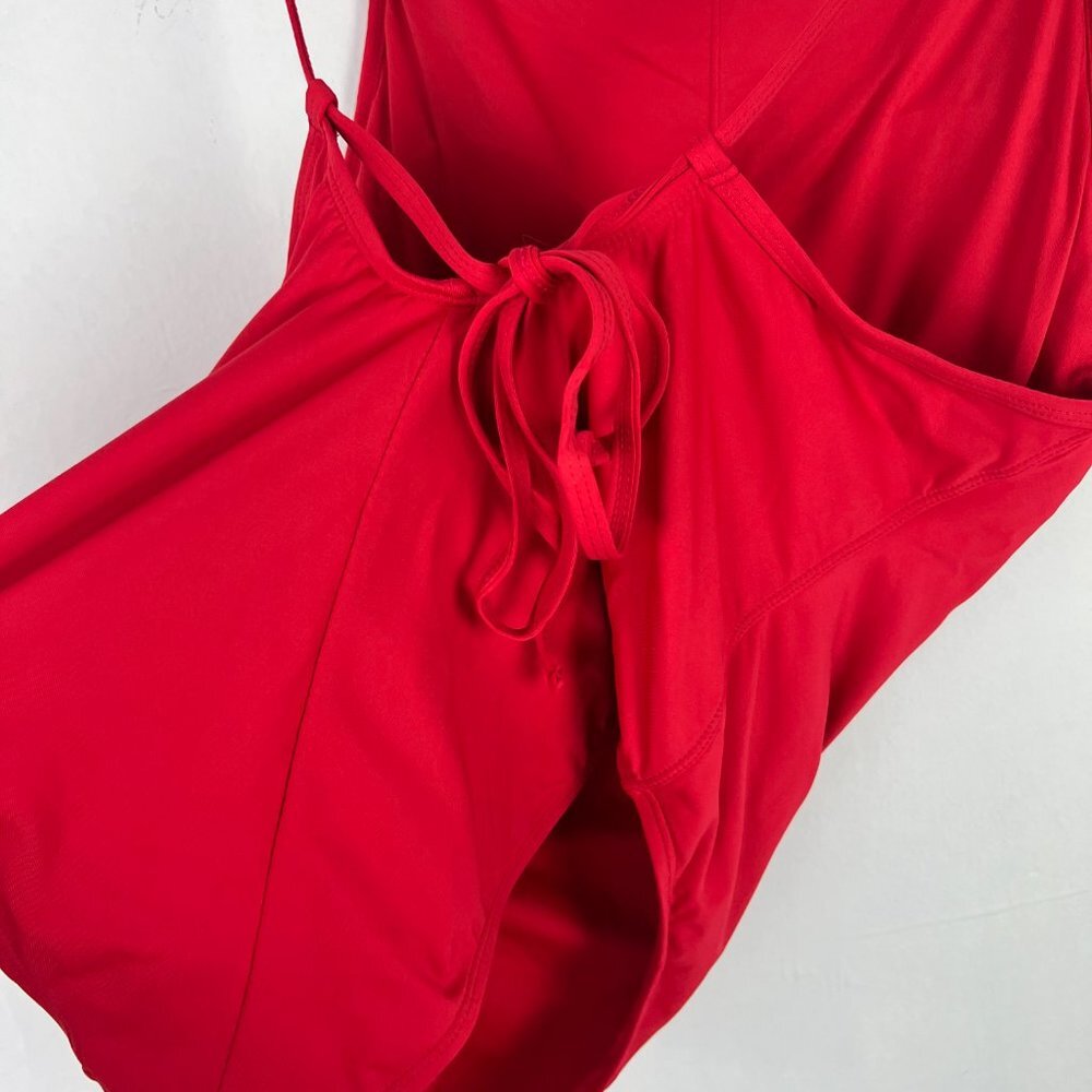 NWT Andie Swim The Paloma One Piece Swimsuit Flat Cherry Red Size XS TALL XST - Picture 9 of 11